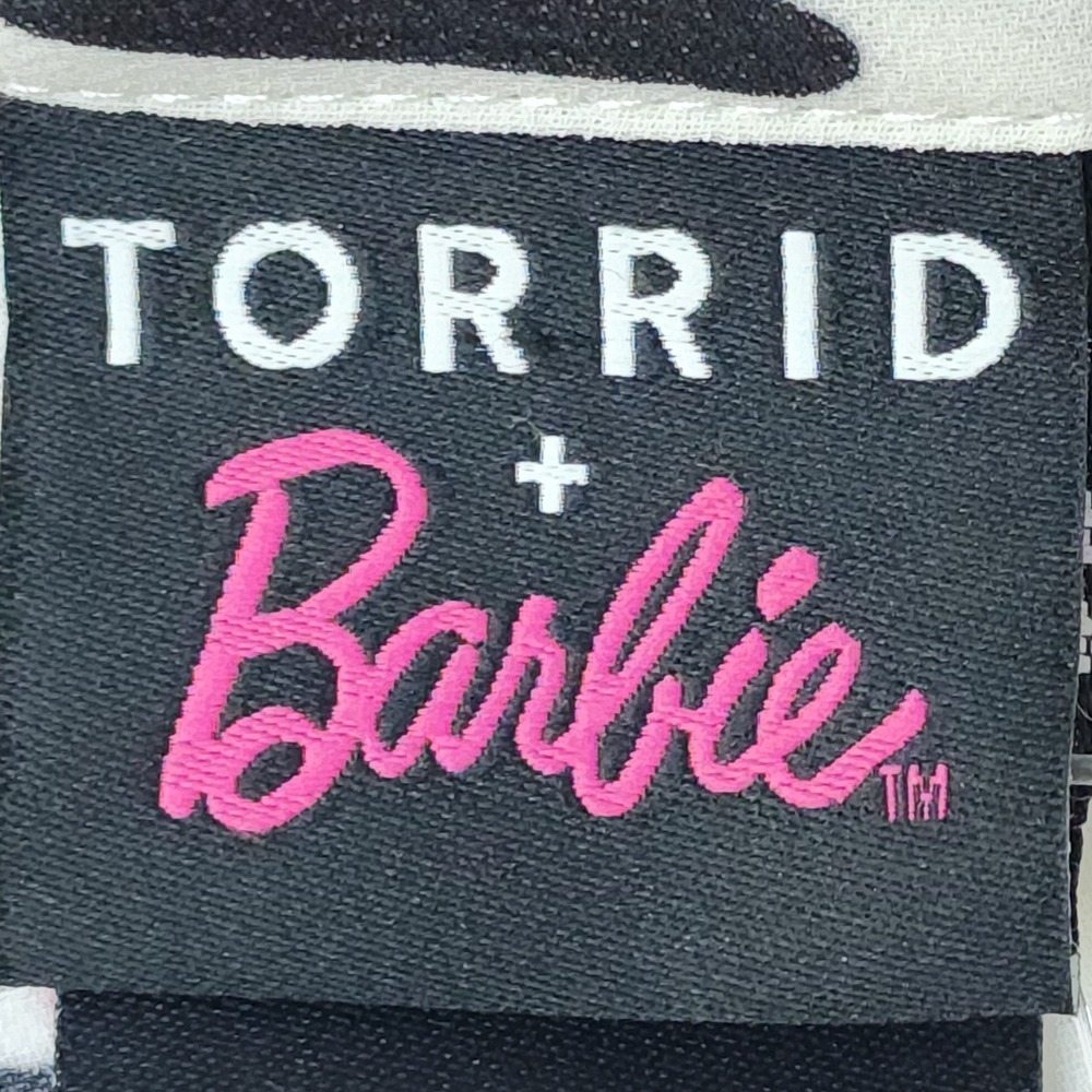 Torrid Barbie Lexie tunic sheer 2X 18-20 White Heart Print Chiffon NWT - Picture 8 of 8